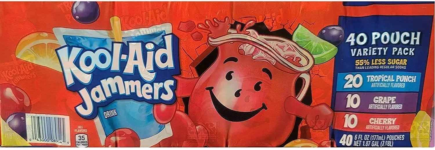 Wholesale prices with free shipping all over United States Kool-Aid Jammers Cherry, Grape, Tropical Punch & Strawberry Kiwi Flavored Drink - Steven Deals