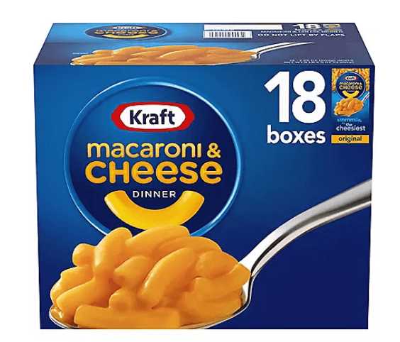 Wholesale prices with free shipping all over United States Kraft Original Macaroni and Cheese Dinner (7.25 oz., 18 pk.) - Steven Deals