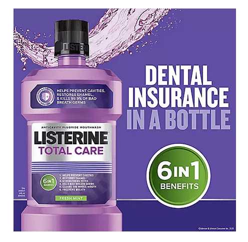 Wholesale prices with free shipping all over United States Listerine Total Care Mouthwash, Fresh Mint (33.8 fl. oz., 3 pk.) - Steven Deals