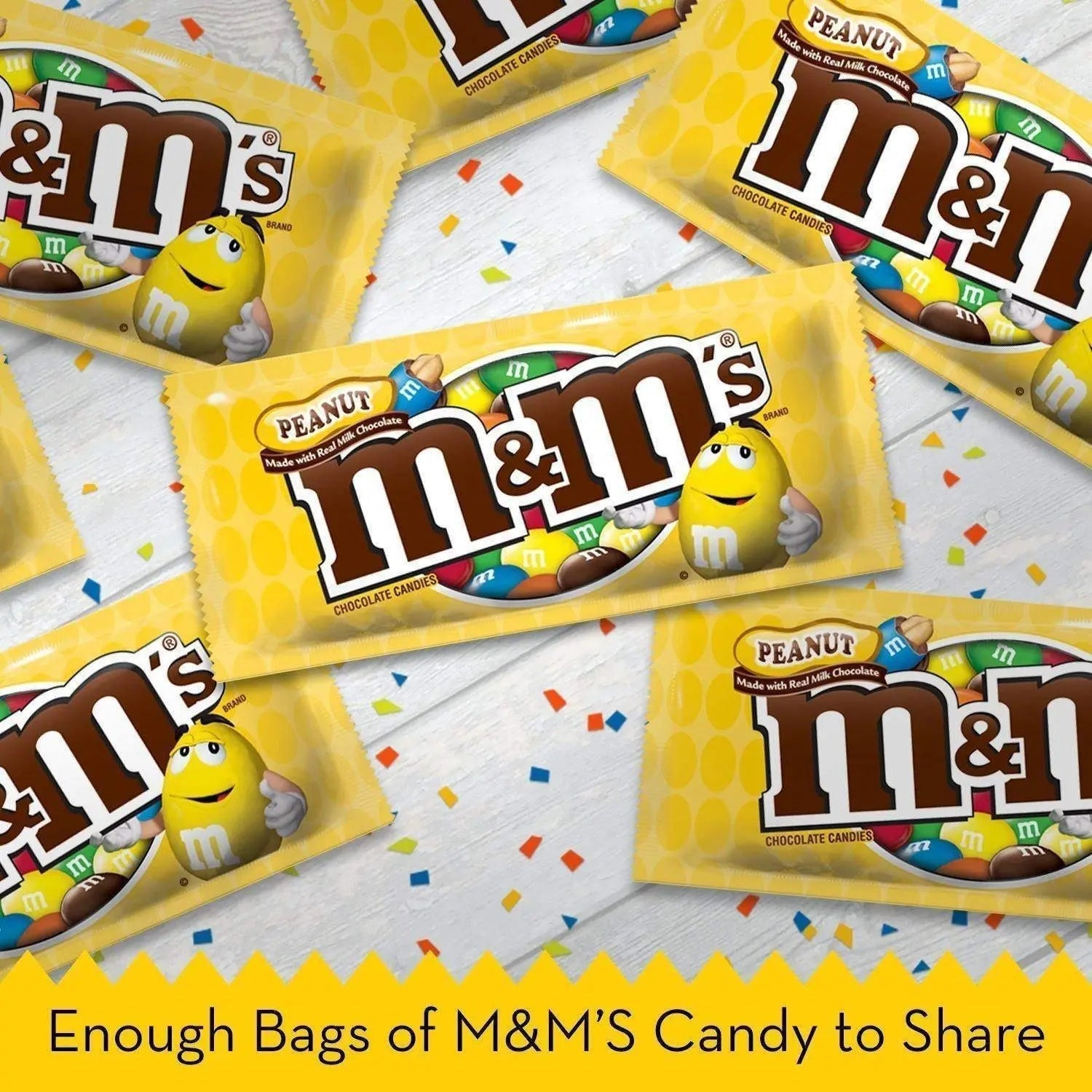 Wholesale prices with free shipping all over United States M&M'S Peanut Milk Chocolate Full Size Bulk Candy - Steven Deals