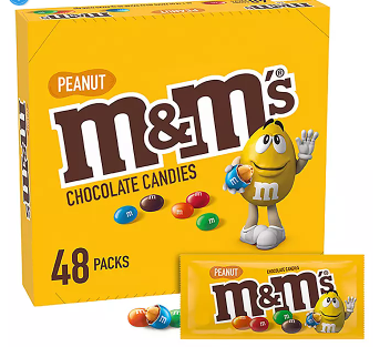 Wholesale prices with free shipping all over United States M&M'S Peanut Milk Chocolate Full Size Bulk Candy (48 ct.) - Steven Deals