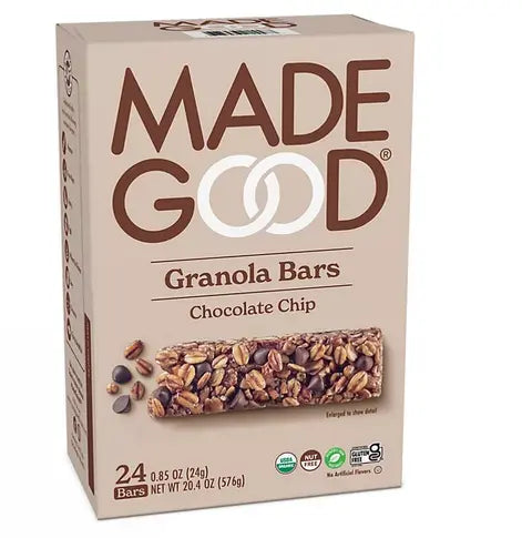 Wholesale prices with free shipping all over United States MadeGood Chocolate Chip Bars (0.85 oz., 24 pk.) - Steven Deals