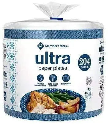 Wholesale prices with free shipping all over United States Member Mark Ultra Dinner Paper Plates (10