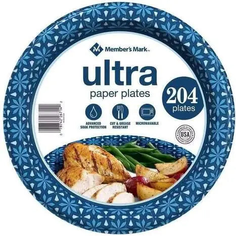 Wholesale prices with free shipping all over United States Member Mark Ultra Dinner Paper Plates (10