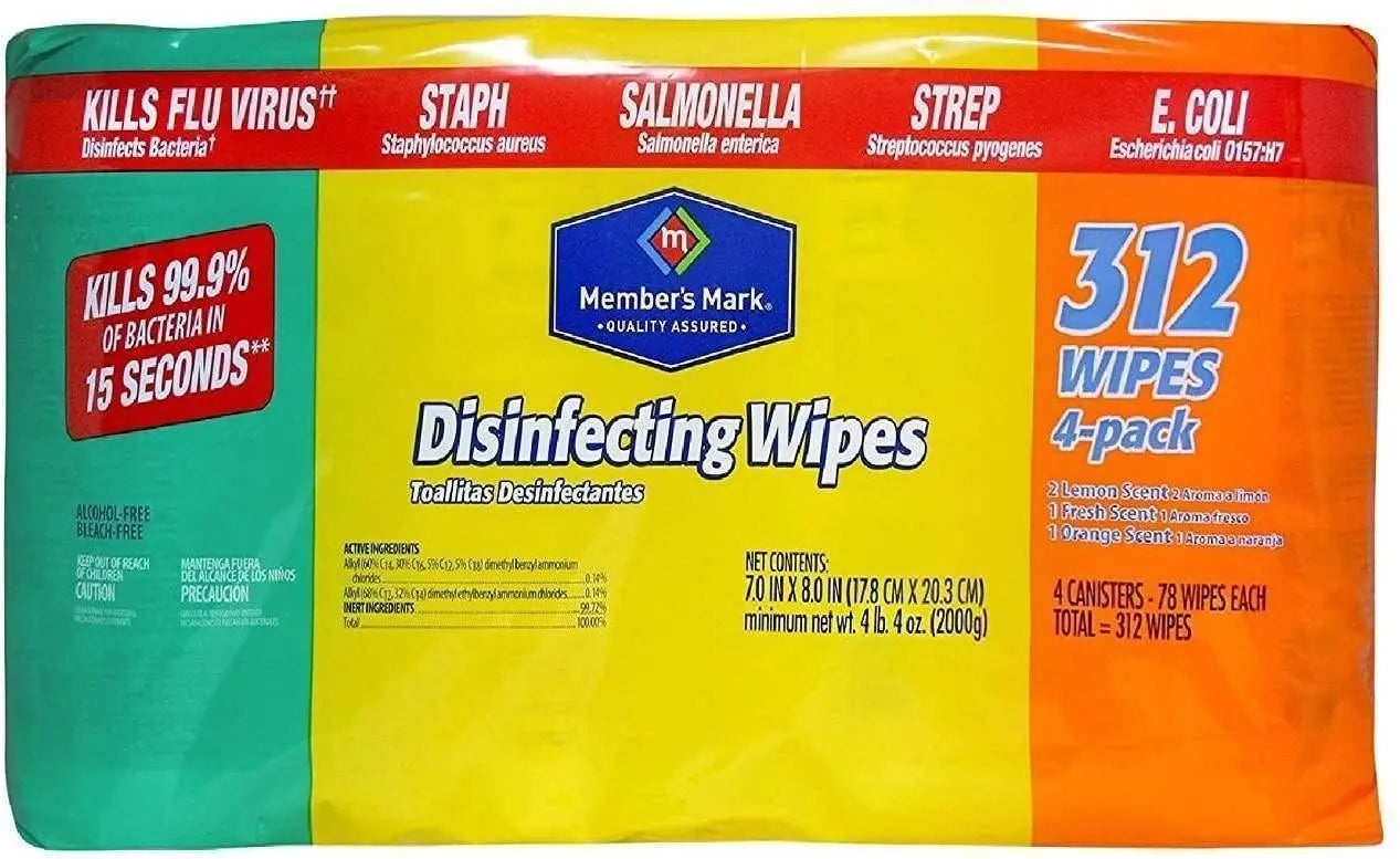 Wholesale prices with free shipping all over United States Member's Mark Disinfecting Wipes Variety Pack-4 pk.78 ct.each - Steven Deals