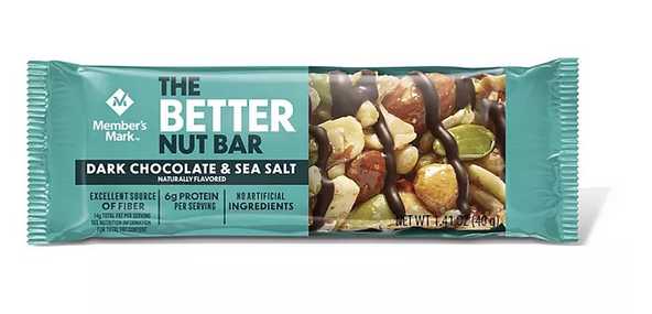 Wholesale prices with free shipping all over United States Member's Mark The Better Nut Bar, Dark Chocolate and Sea Salt (24 ct.) - Steven Deals