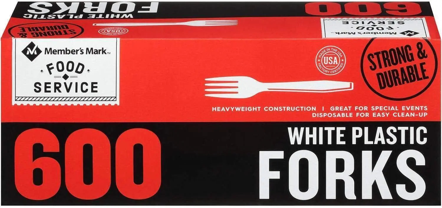 Wholesale prices with free shipping all over United States Member's Mark White Plastic Forks (600 ct.) (pack of 1 - Steven Deals