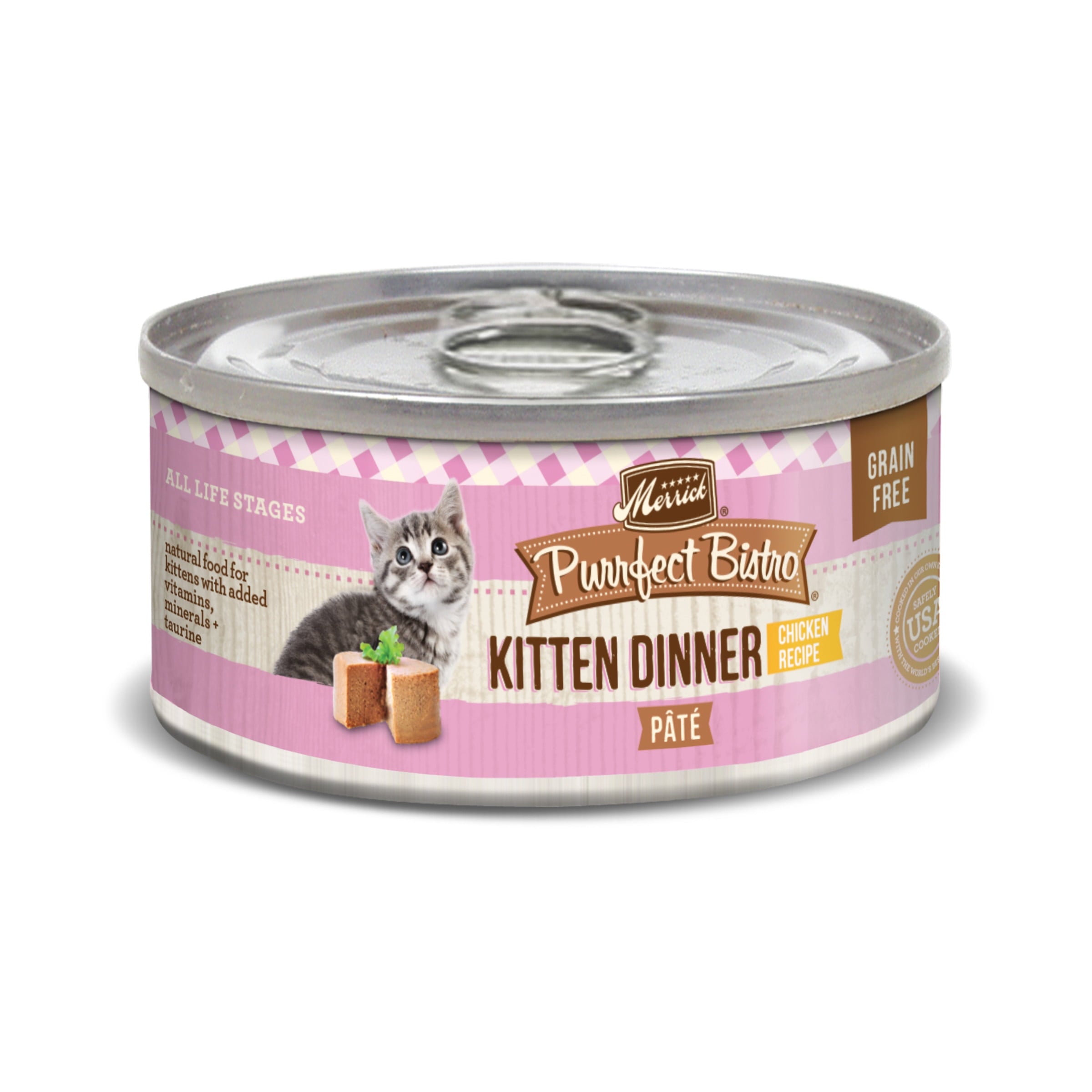 Wholesale prices with free shipping all over United States Merrick Purrfect Bistro Chicken Pate Wet Cat Food, 3 oz Cans (24 Pack) - Steven Deals