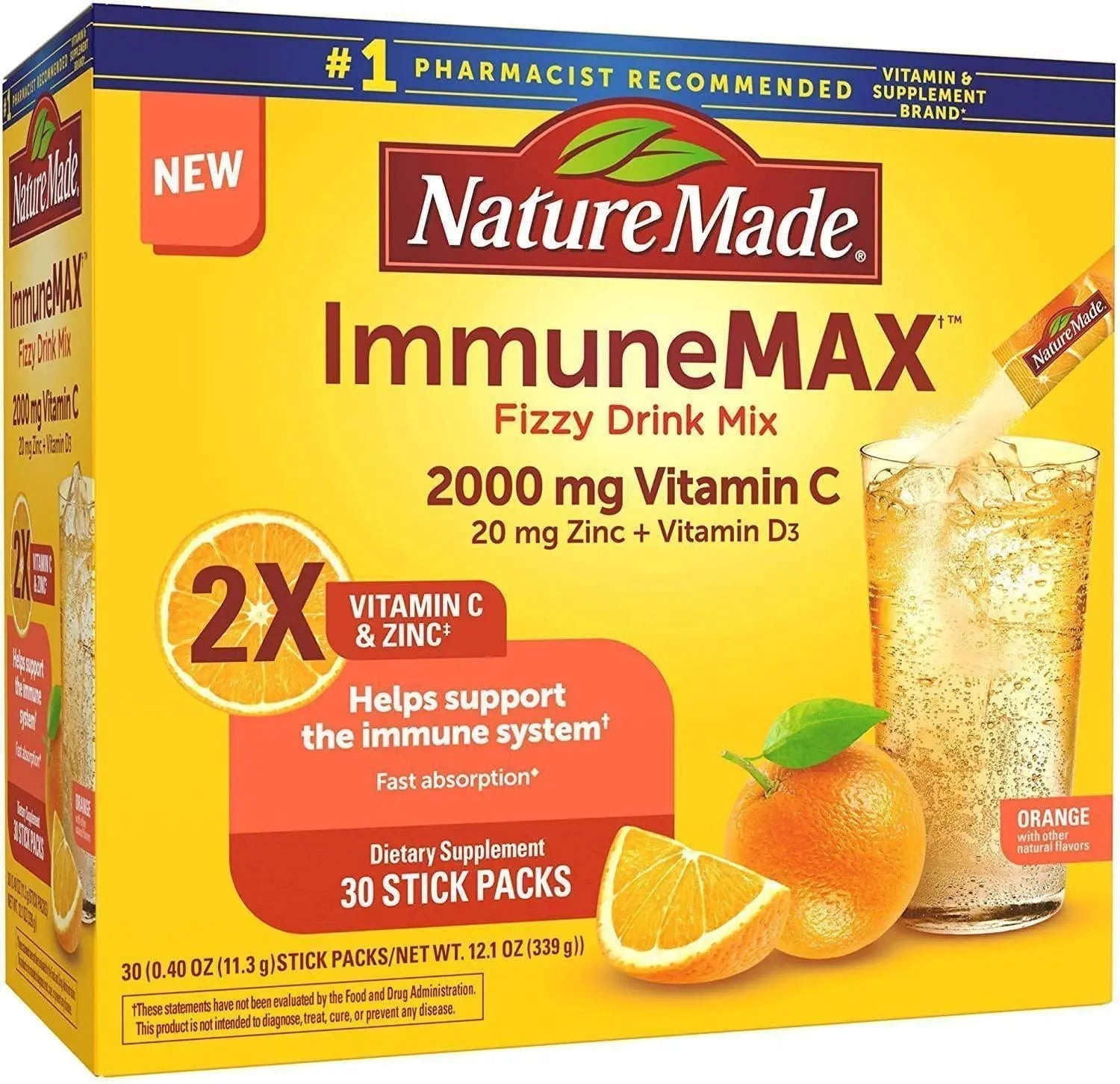 Wholesale prices with free shipping all over United States Nature Made ImmuneMAX Fizzy Drink Mix, with Vitamin C, Vitamin D - Steven Deals
