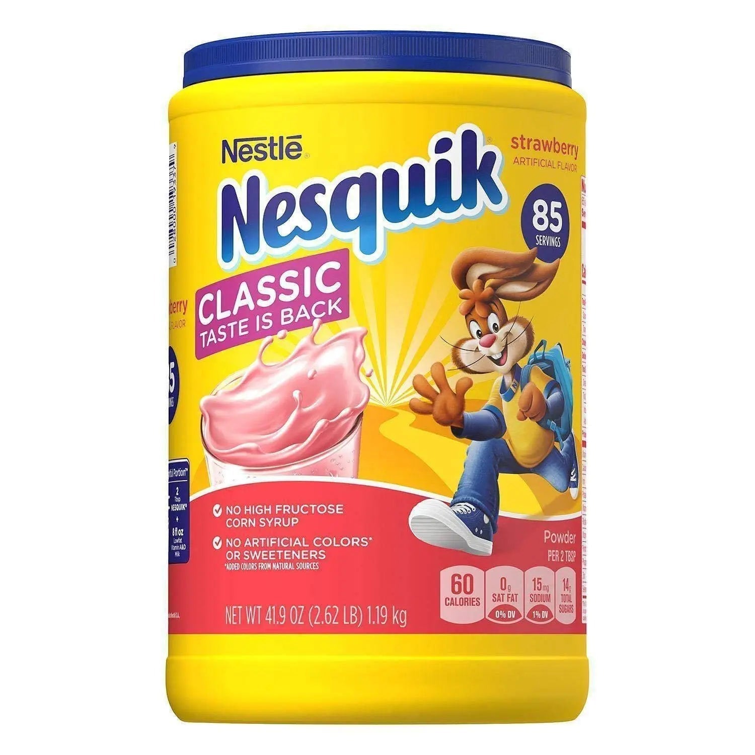 Wholesale prices with free shipping all over United States Nesquik Strawberry Powder Drink Mix (41.9 oz.) - Steven Deals