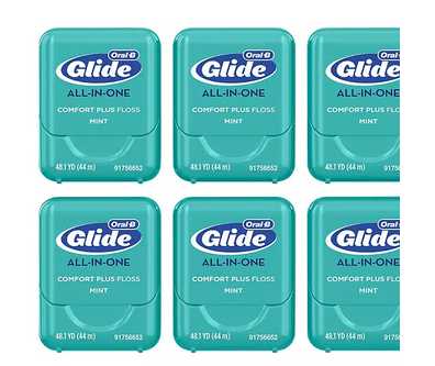 Wholesale prices with free shipping all over United States Oral-B Glide All-in-One Dental Floss, Brilliance Blast (44 m, 6 pk.) - Steven Deals