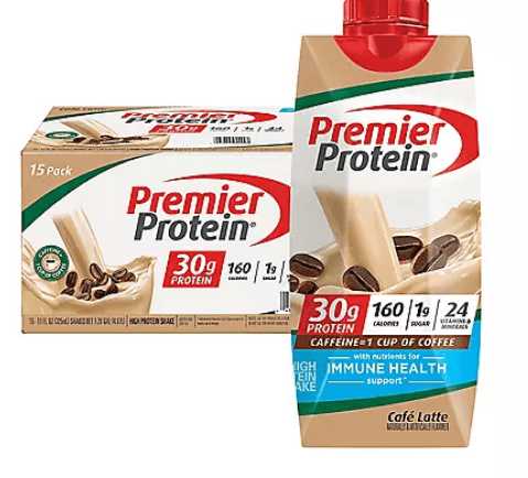 Wholesale prices with free shipping all over United States Premier Protein 30g High Protein Shake, Café Latte (11 fl. oz., 15 pk.) - Steven Deals
