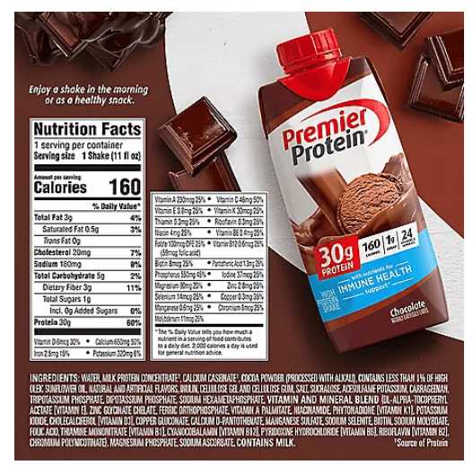 Wholesale prices with free shipping all over United States Premier Protein High Protein Shake, Chocolate (11 fl. oz., 15 pk) - Steven Deals