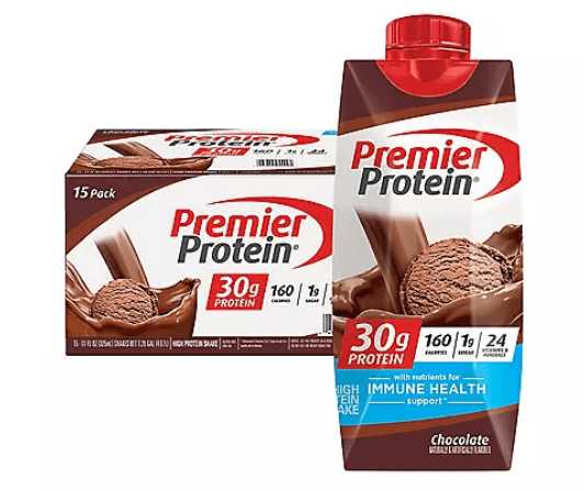 Wholesale prices with free shipping all over United States Premier Protein High Protein Shake, Chocolate (11 fl. oz., 15 pk) - Steven Deals