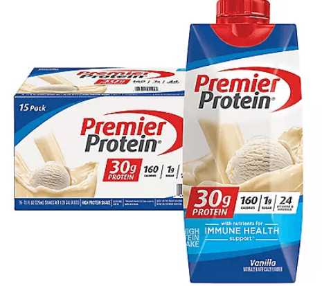 Wholesale prices with free shipping all over United States Premier Protein High Protein Shake, Vanilla (11 fl. oz., 15 pk.) - Steven Deals