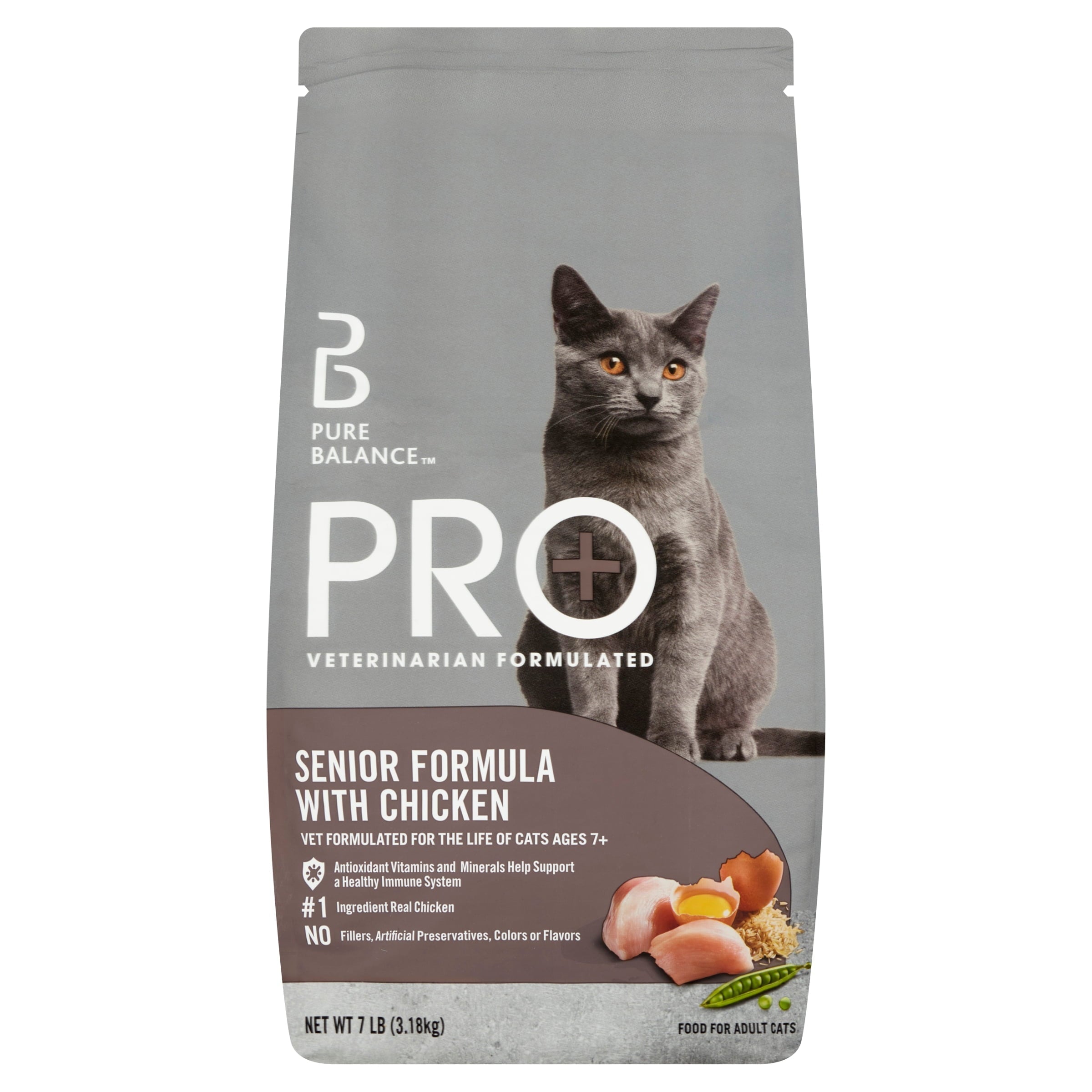 Wholesale prices with free shipping all over United States Pure Balance Pro+ Senior Formula with Chicken Dry Cat Food, 7 lbs - Steven Deals