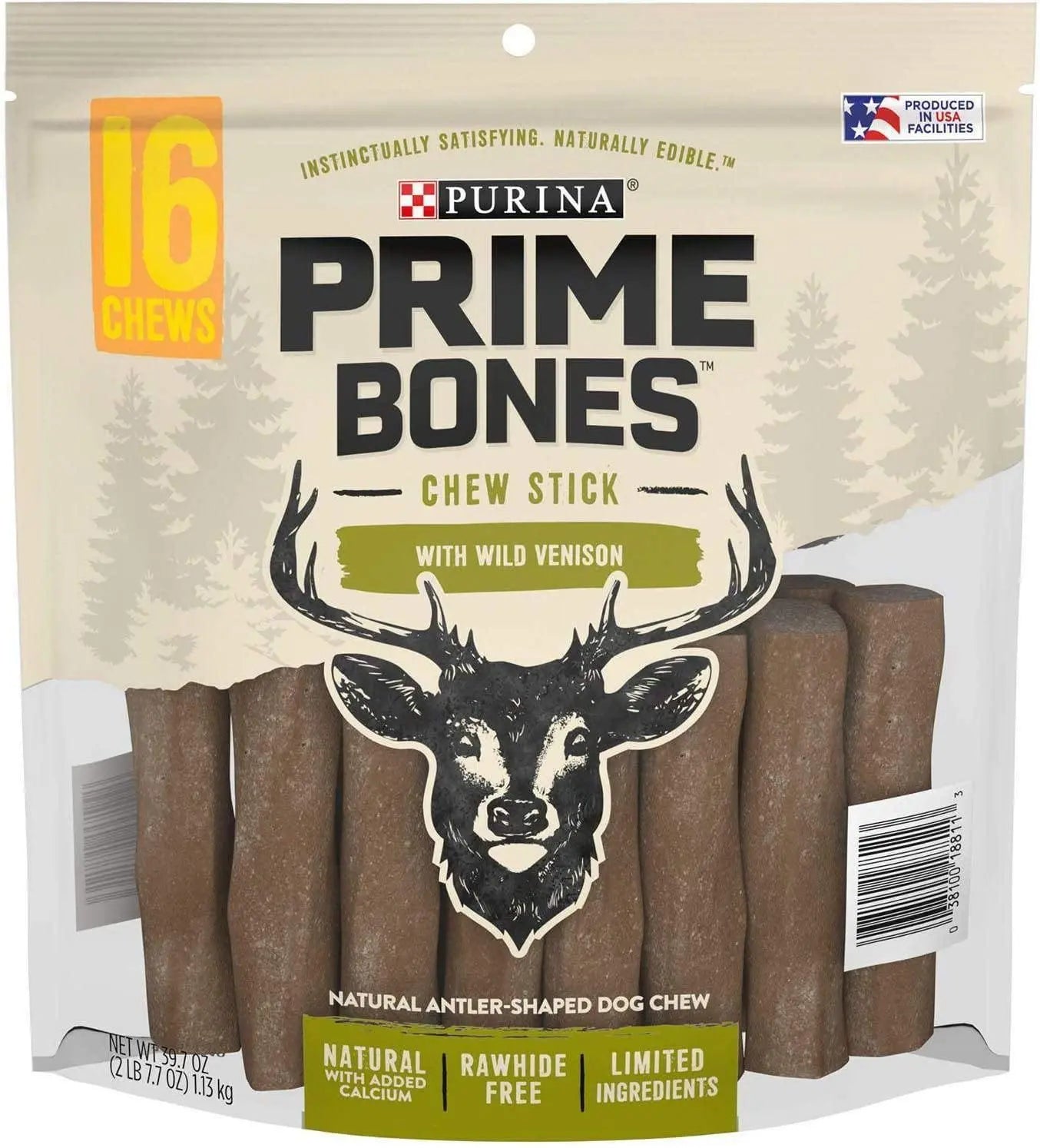 Wholesale prices with free shipping all over United States Purina Prime Bones Chew Stick with Wild Venison (16 chews) - Steven Deals