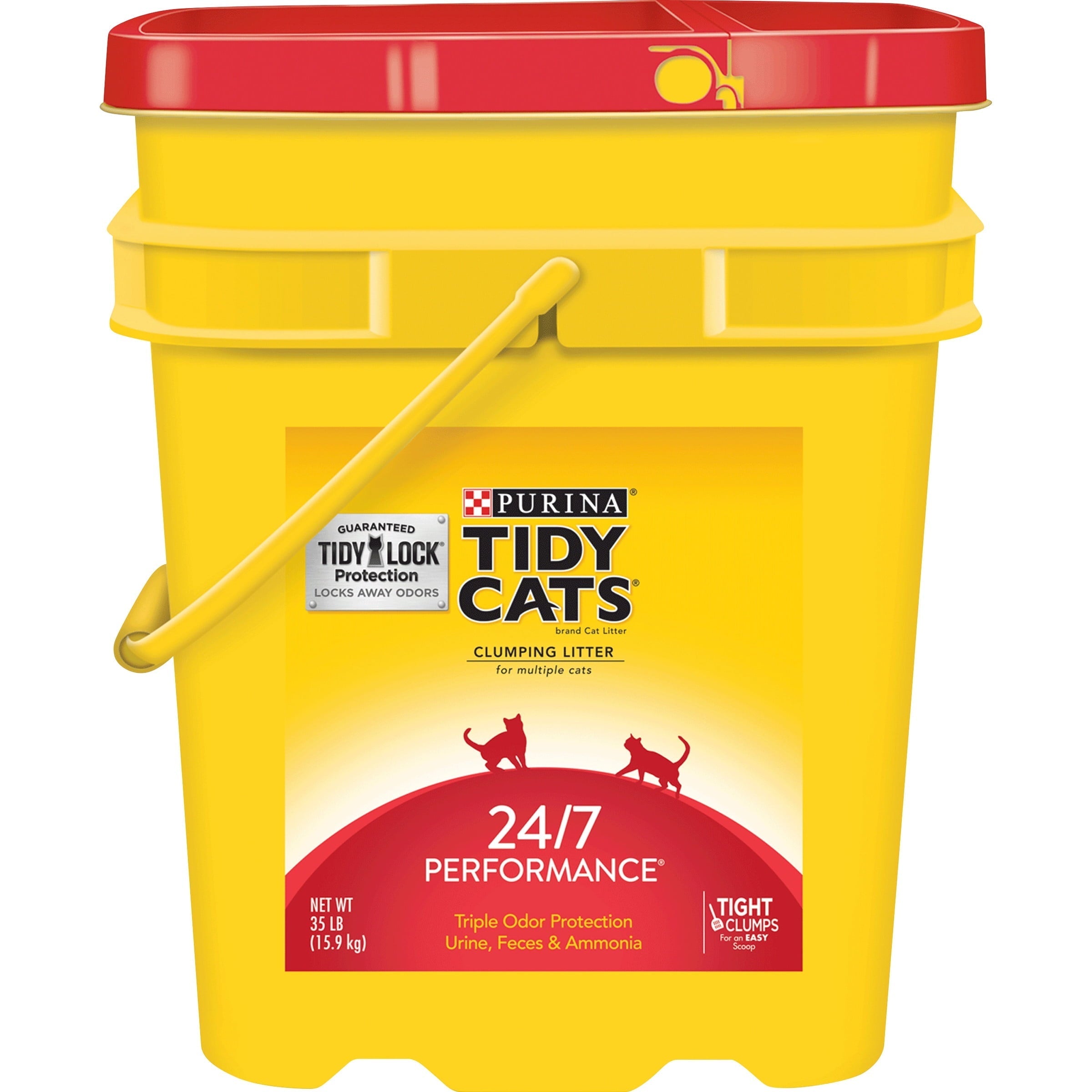 Wholesale prices with free shipping all over United States Purina Tidy Cats Clumping Cat Litter, 24/7 Performance Multi Cat Litter, 35 lb. Pail - Steven Deals