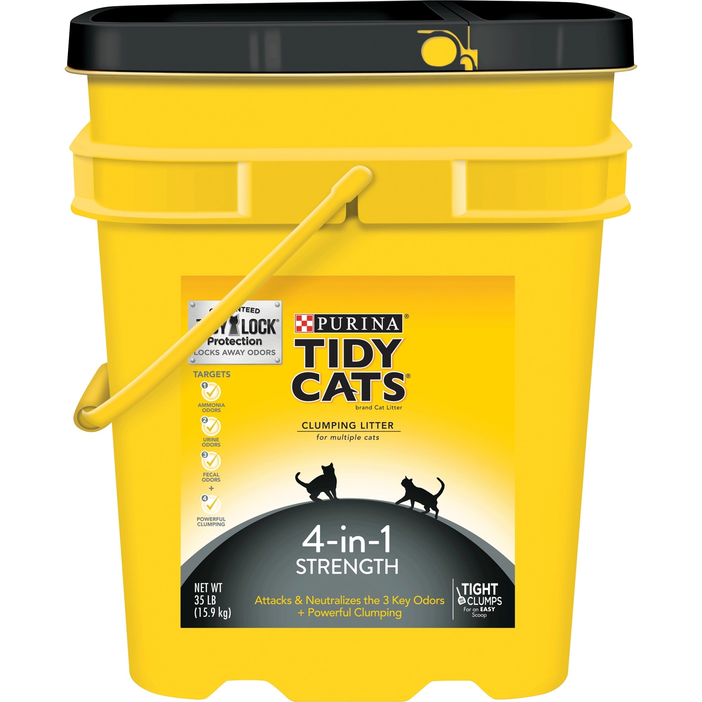 Wholesale prices with free shipping all over United States Purina Tidy Cats Clumping Cat Litter, 4-in-1 Strength Multi Cat Litter, 35 lb. Pail - Steven Deals
