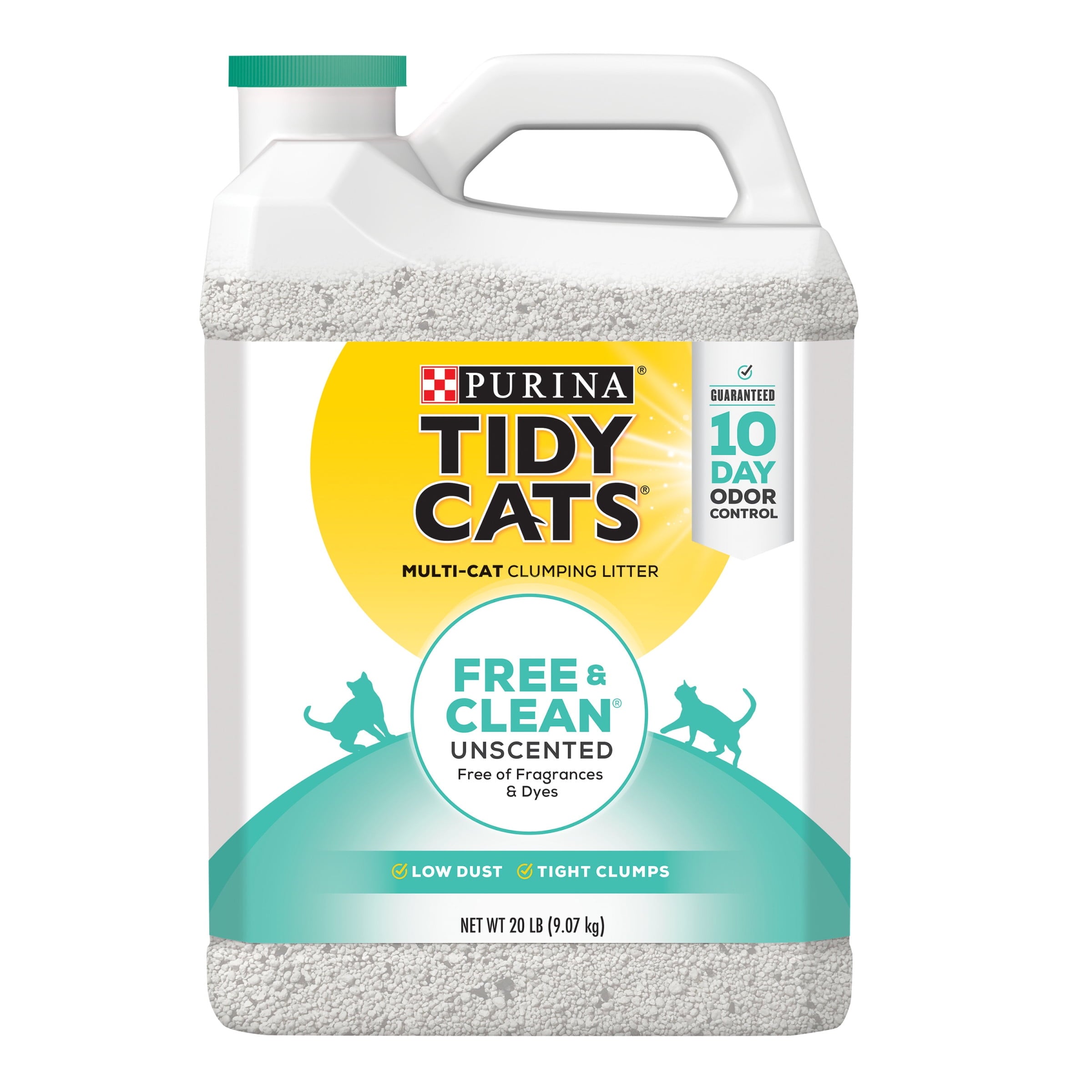 Wholesale prices with free shipping all over United States Purina Tidy Cats Clumping Cat Litter, Free & Clean Unscented Multi Cat Litter, 20 lb. Jug - Steven Deals