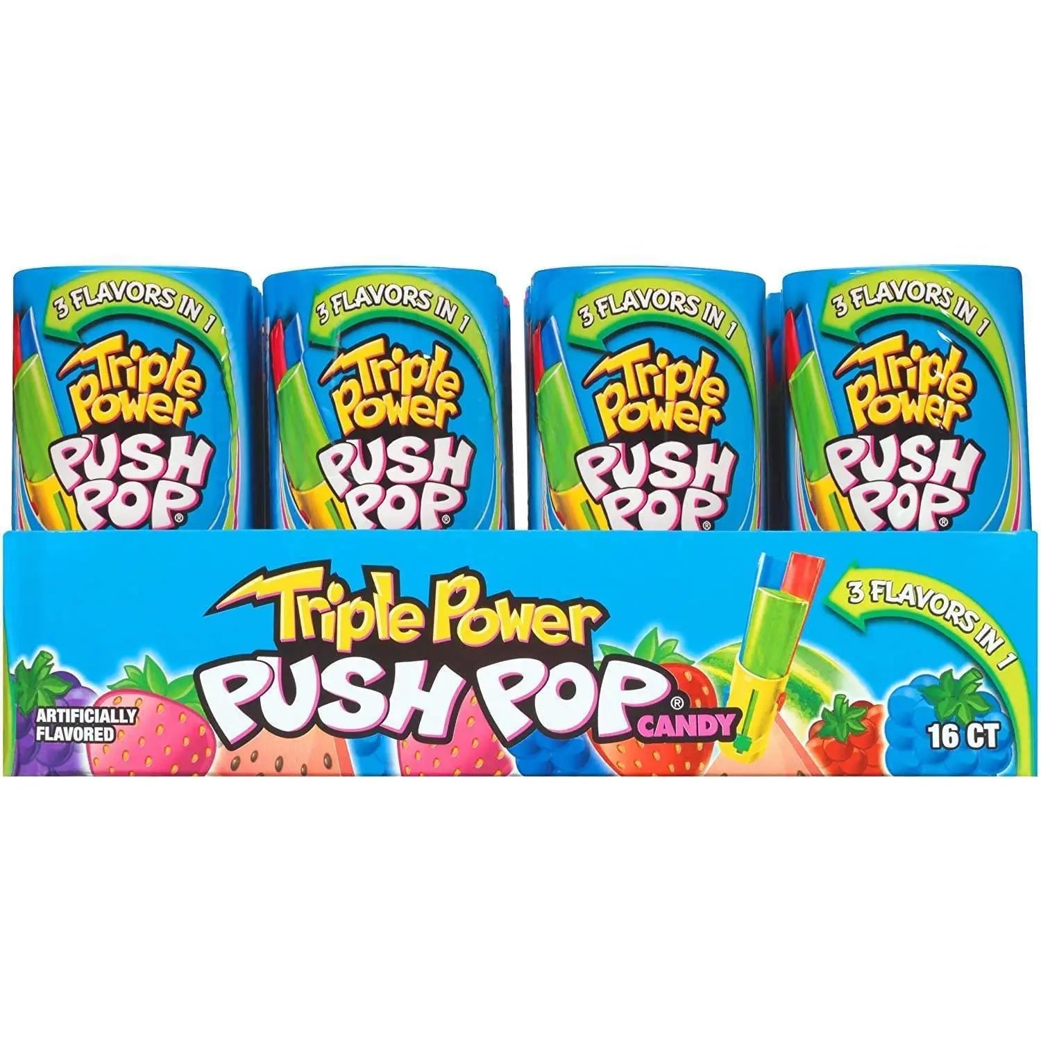 Wholesale prices with free shipping all over United States Push Pop Candy Assorted Flavor Lollipops - Steven Deals