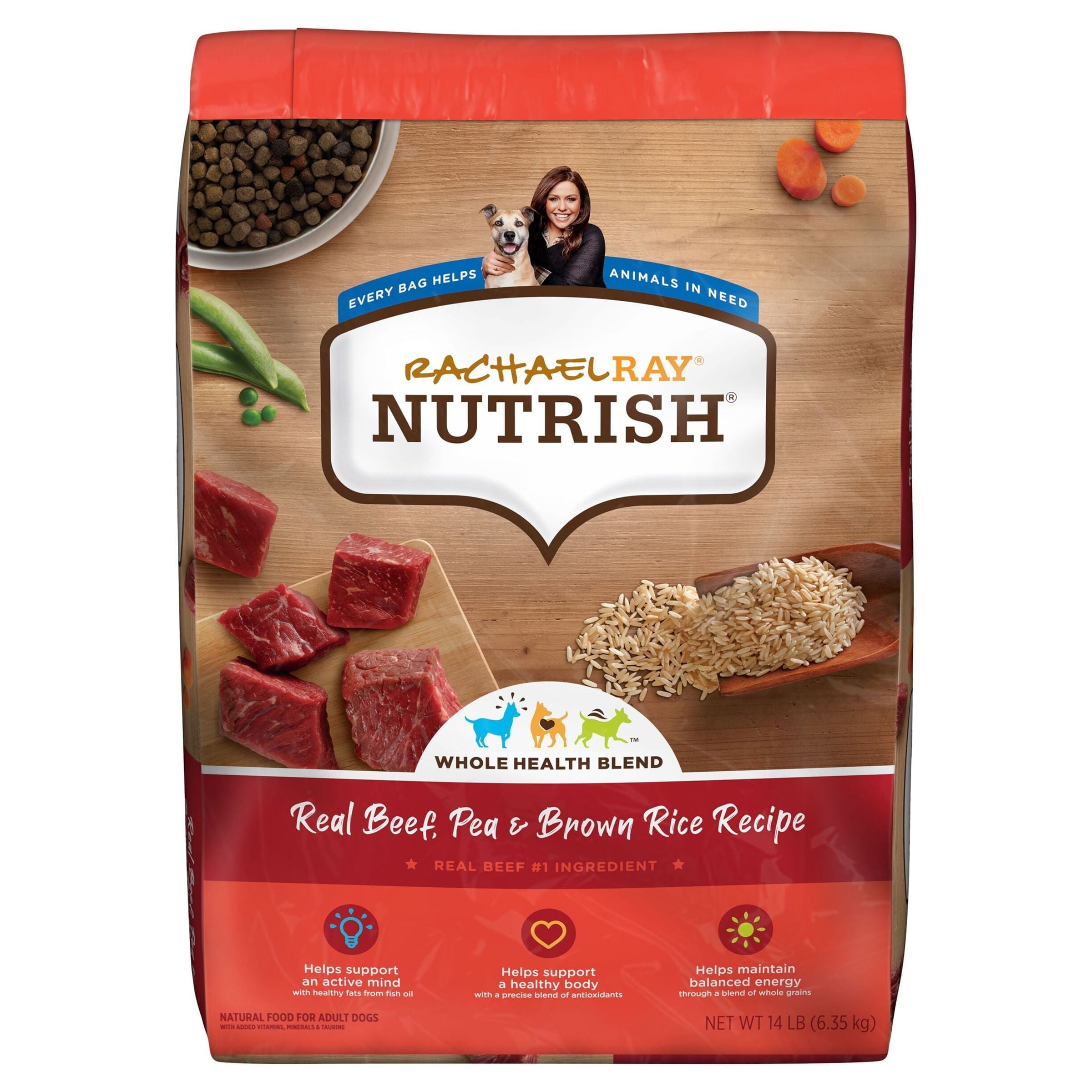 Wholesale prices with free shipping all over United States Rachael Ray Nutrish Real Beef, Pea & Brown Rice Recipe Dry Dog Food, 14 lb. Bag (Packaging May Vary) - Steven Deals