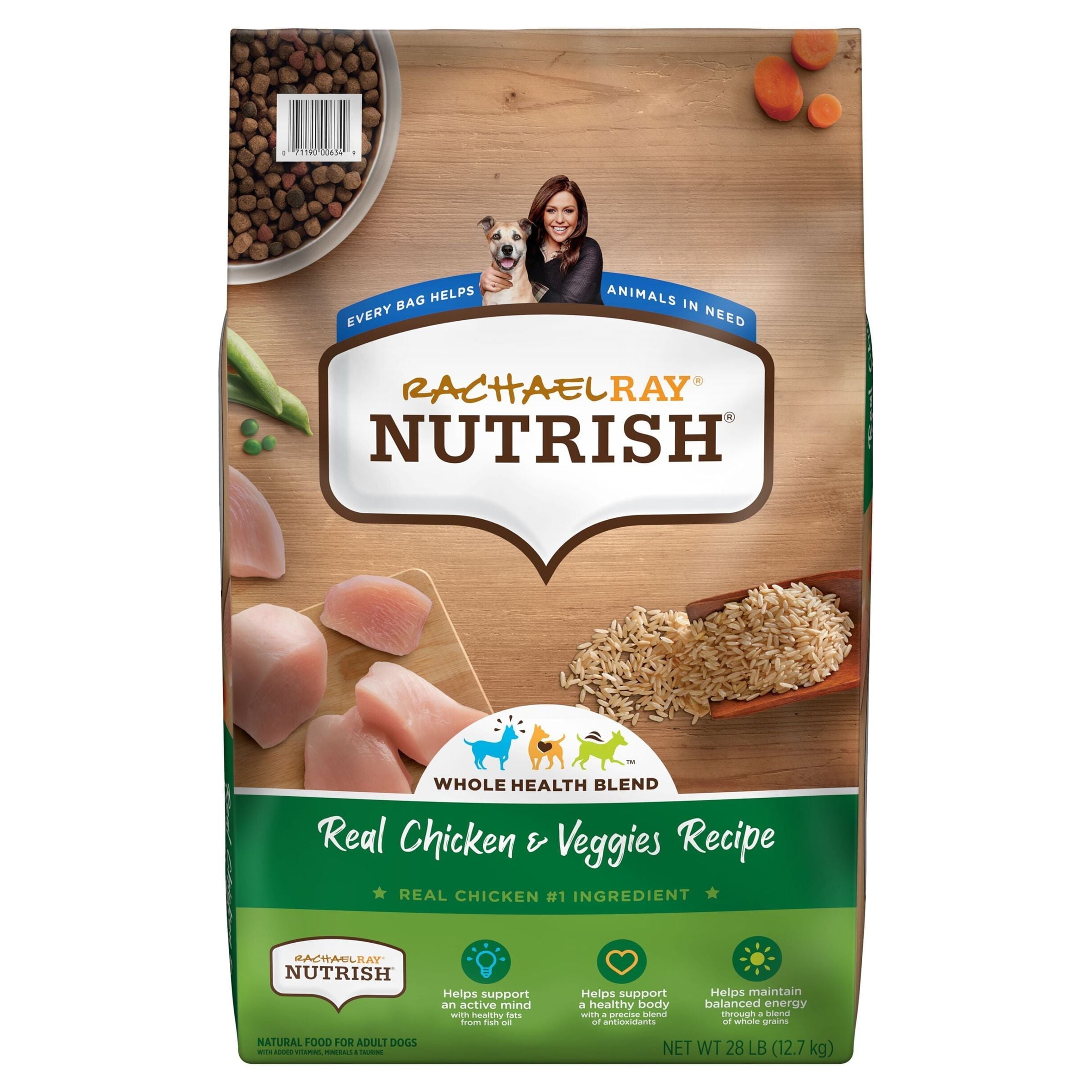 Wholesale prices with free shipping all over United States Rachael Ray Nutrish Real Chicken & Veggies Recipe Dry Dog Food, 28 lb. Bag (Packaging May Vary) - Steven Deals