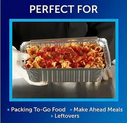 Wholesale prices with free shipping all over United States Reynolds Oblong Foil Take Out Containers with Lids (20 ct.) - Steven Deals