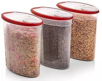 Wholesale prices with free shipping all over United States Rubbermaid Cereal Keeper, 3 Pack - Steven Deals