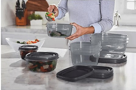 Wholesale prices with free shipping all over United States Rubbermaid Easy Find Lids Food Storage Containers with SilverShield Antimicrobial Product Protection, 46-Piece Set - Steven Deals
