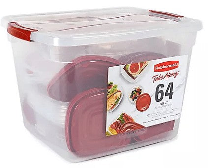 Wholesale prices with free shipping all over United States Rubbermaid TakeAlongs Containter Variety Pack with Lids - 62 Pieces - Steven Deals