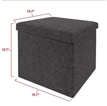 Wholesale prices with free shipping all over United States Seville Classics Foldable Storage Cube/Ottoman 1 box - Steven Deals