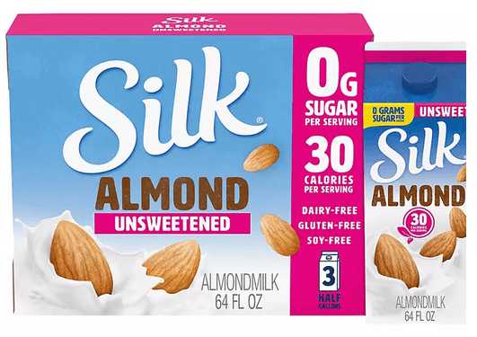 Wholesale prices with free shipping all over United States Silk Unsweetened Original Almond Milk (half gallon, 3 pk.) - Steven Deals