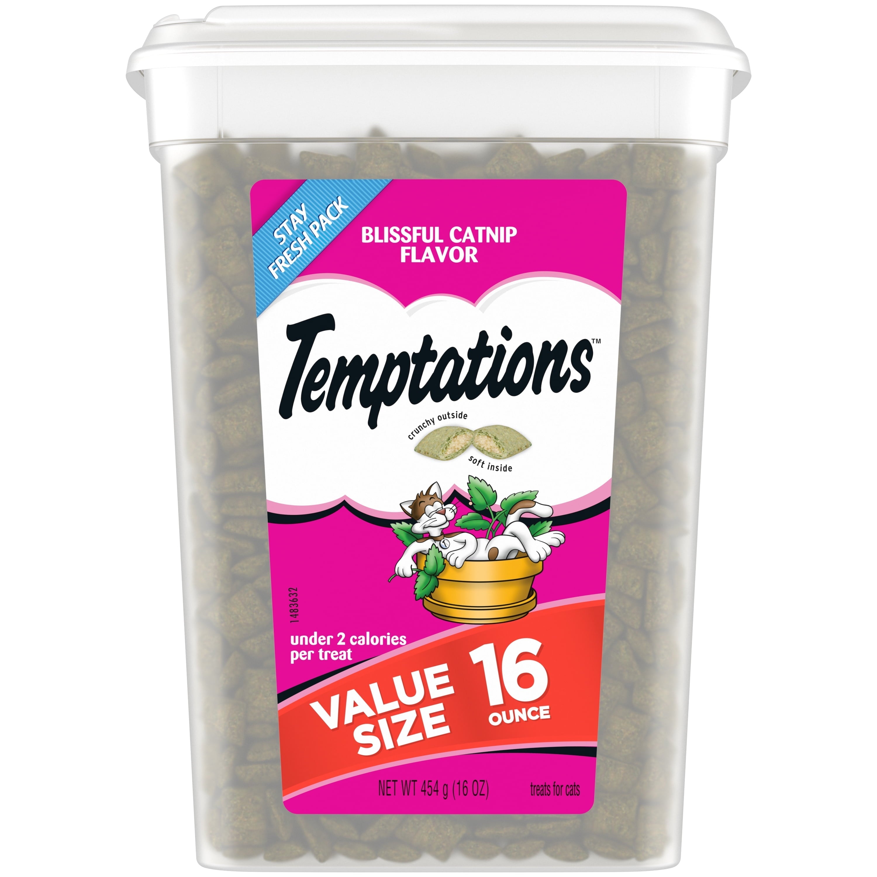 Wholesale prices with free shipping all over United States Temptations Classic, Crunchy and Soft Cat Treats, Blissful Catnip Flavor, 16 oz. Tub - Steven Deals