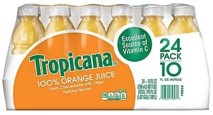 Wholesale prices with free shipping all over United States Tropicana 100% Orange Juice 10 oz. bottles, - Steven Deals