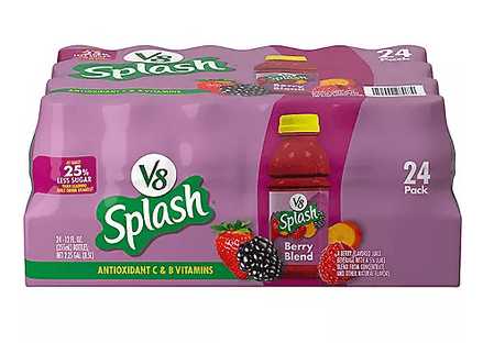 Wholesale prices with free shipping all over United States V8 Splash Berry Blend (12 fl. oz., 24 pk.) - Steven Deals