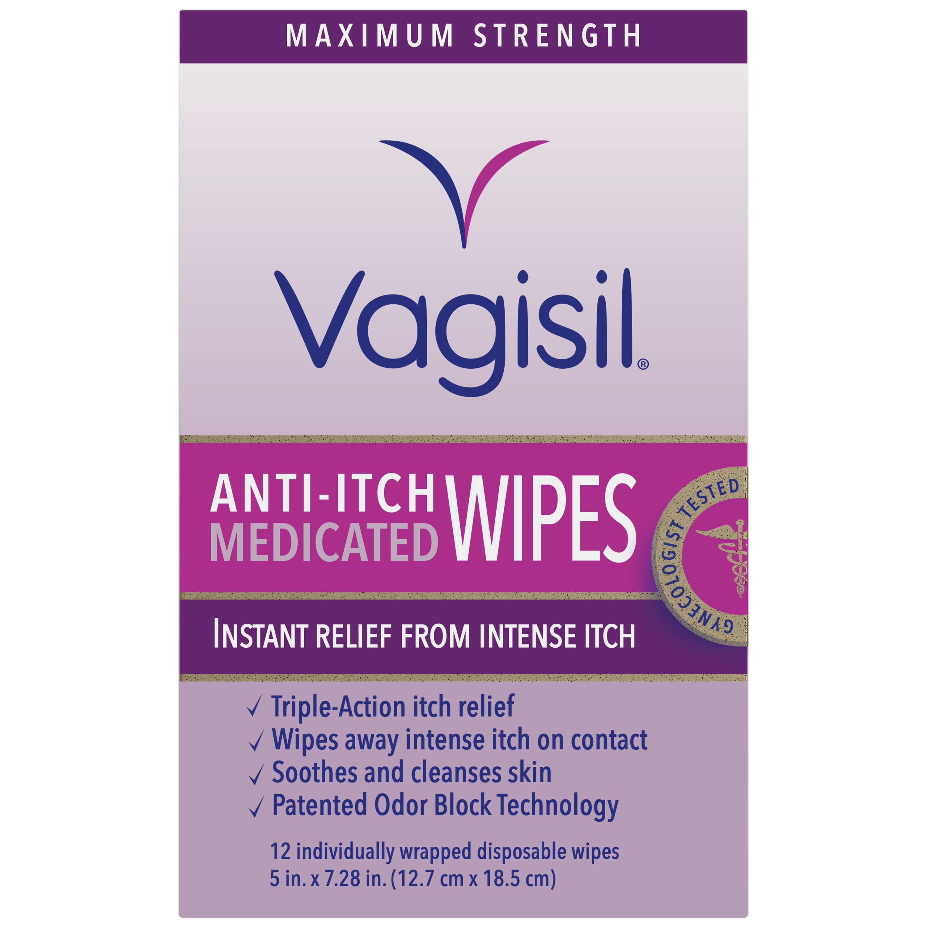 Wholesale prices with free shipping all over United States Vagisil Anti-Itch Medicated Wipes, Maximum Strength For Instant Relief, 12 Count - Steven Deals
