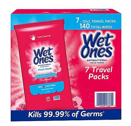 Wholesale prices with free shipping all over United States Wet Ones Antibacterial Hand Wipes, Fresh Scent (20 ct., 7 pk.) - Steven Deals