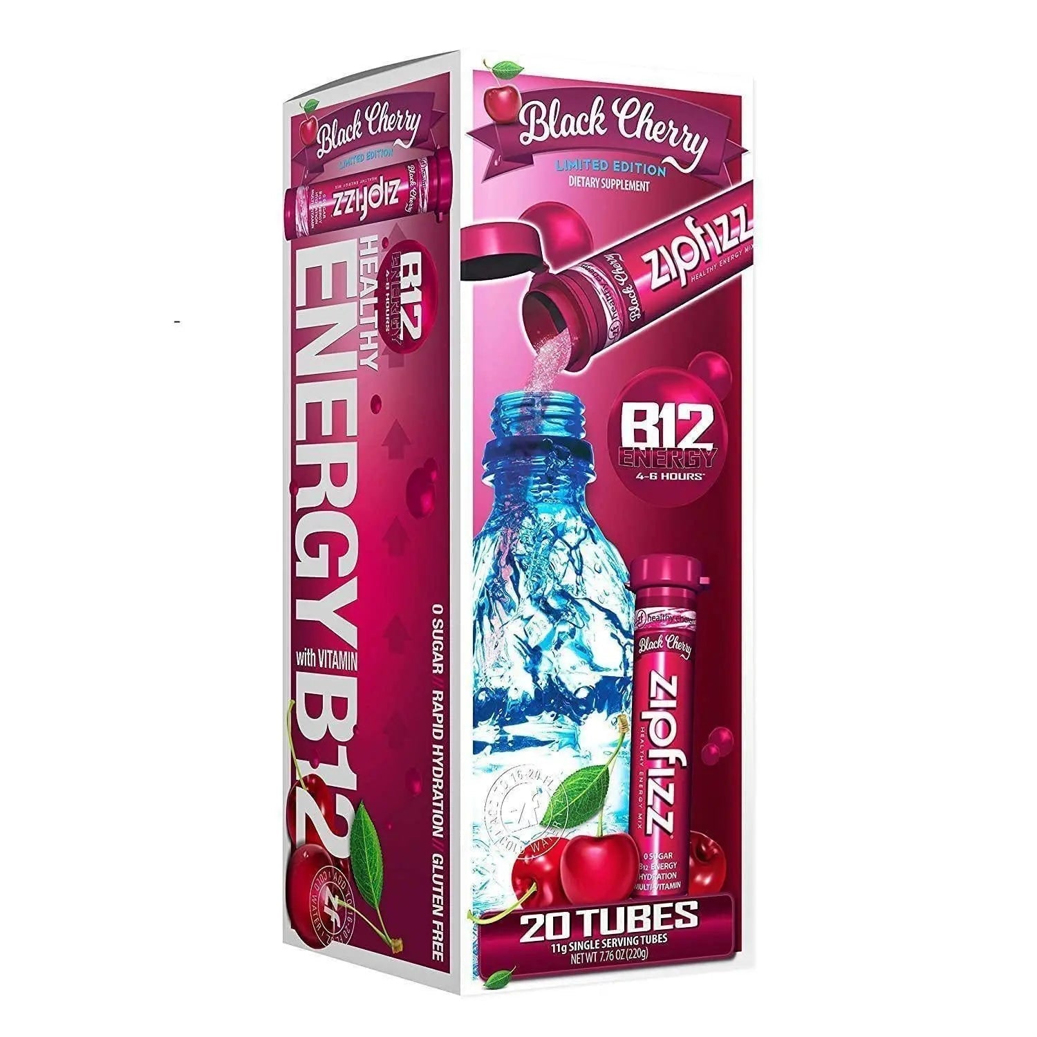 Wholesale prices with free shipping all over United States Zipfizz Energy Drink Mix, Black Cherry (20 ct.) - Steven Deals
