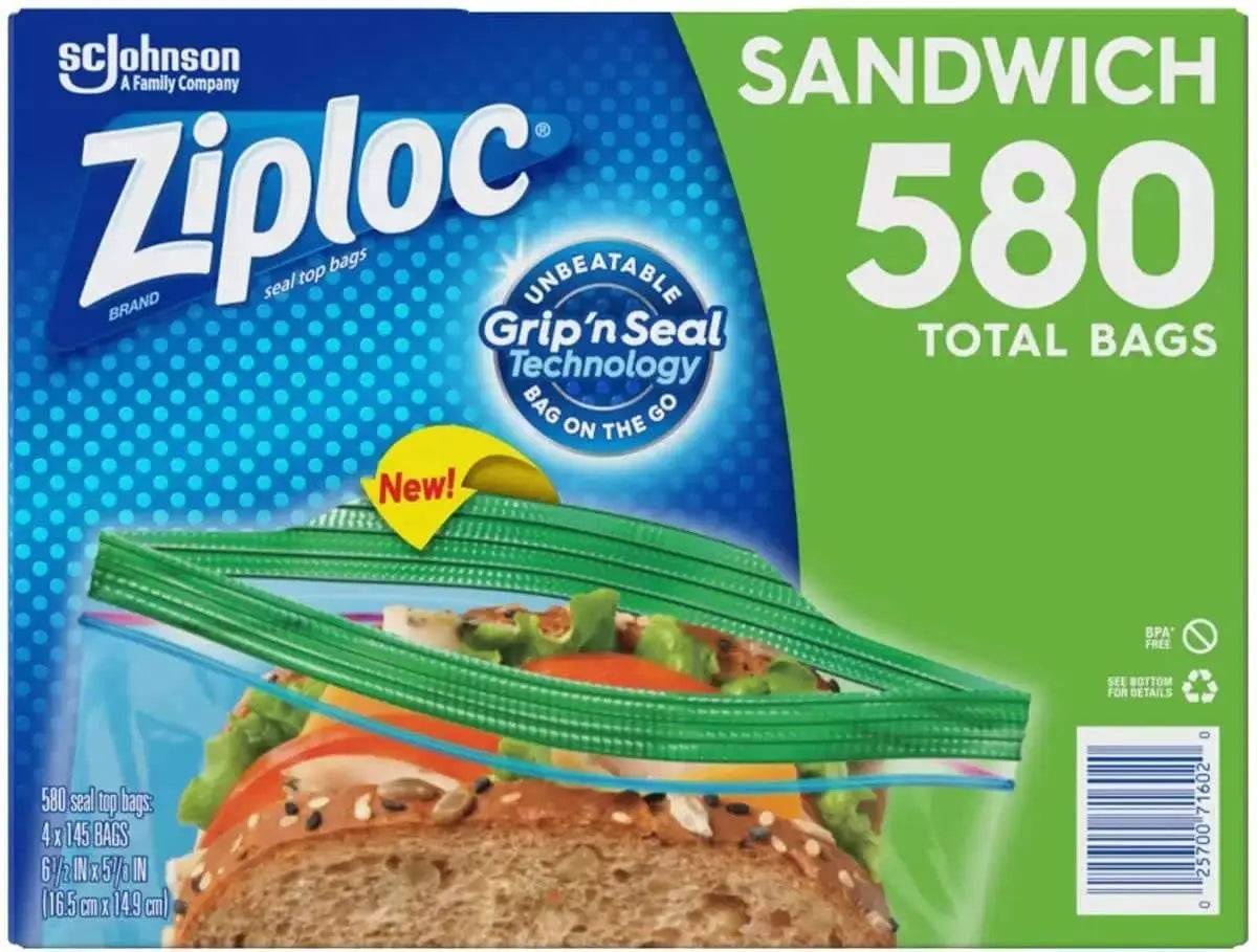 Wholesale prices with free shipping all over United States Ziploc Sandwich Bag (580 ct.) - Steven Deals