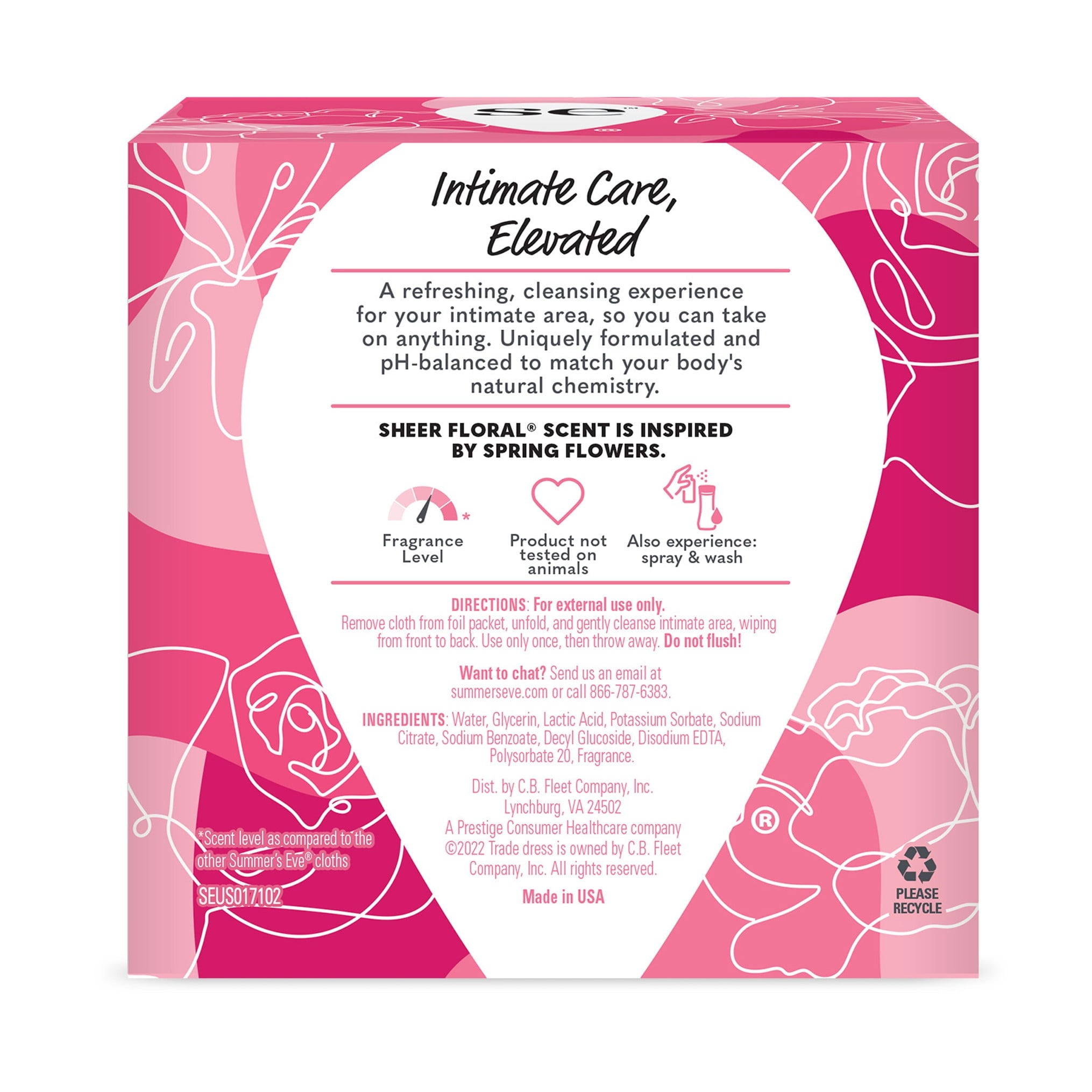 Wholesale prices with free shipping all over United States Summer's Eve Sheer Floral Daily Feminine Wipes, Removes Odor, pH Balanced, 16 count - Steven Deals