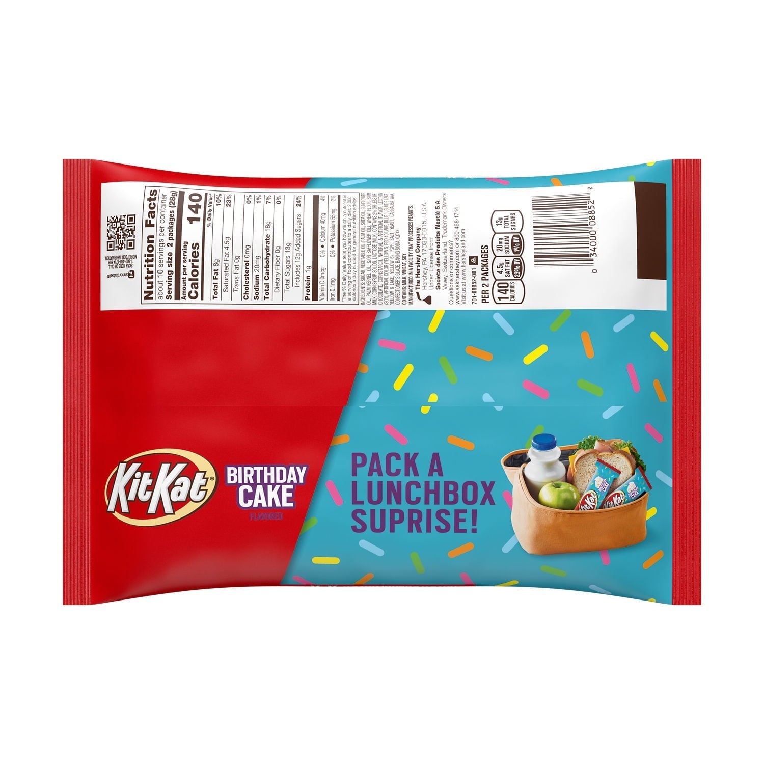 Wholesale prices with free shipping all over United States Kit Kat® Birthday Cake Flavored Wafer Snack Size Candy, Bag 10.29 oz - Steven Deals