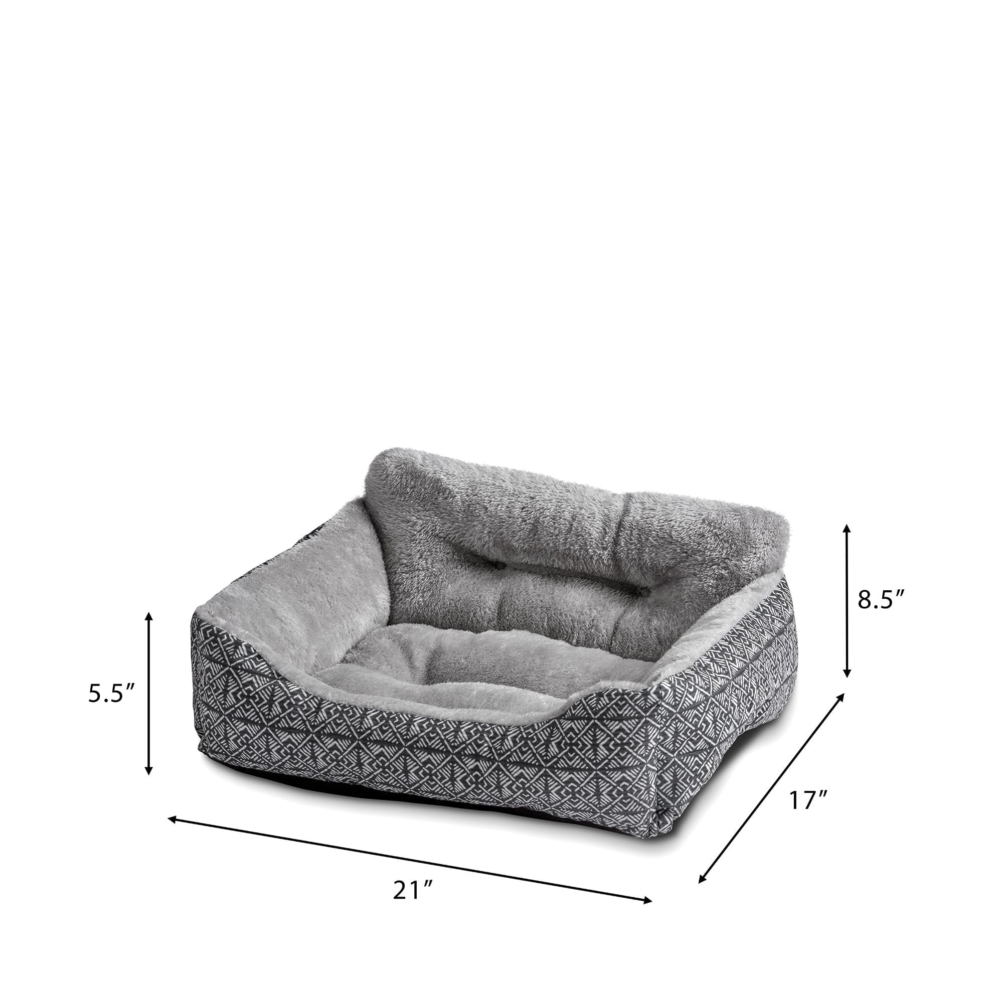 Wholesale prices with free shipping all over United States Vibrant Life Lounger Pet Bed, Small, 21” x 17” - Steven Deals