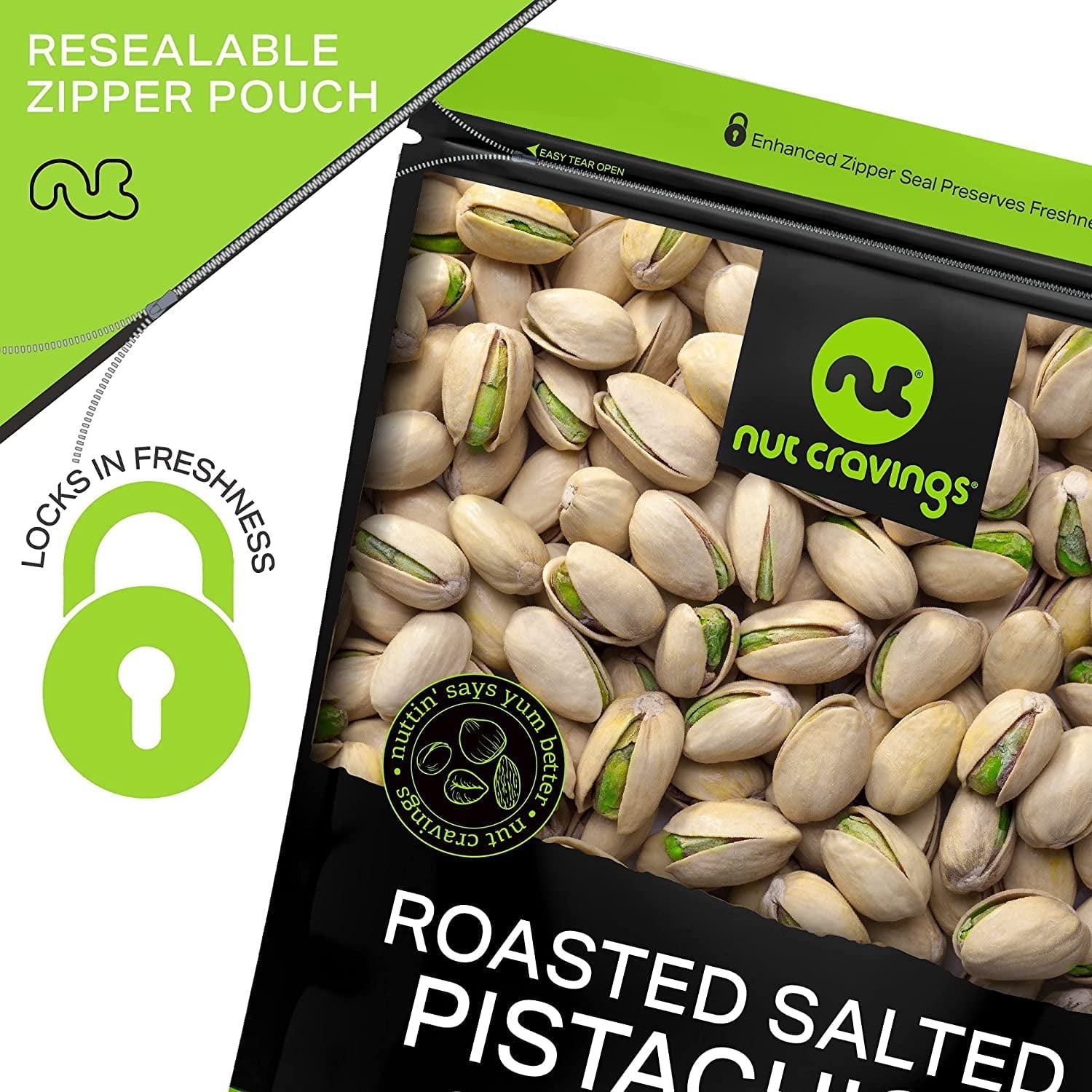 Wholesale prices with free shipping all over United States Freshly Roasted & Salted California Pistachios (16oz - 1 LB) Packed Fresh in Resealable Bag - Steven Deals