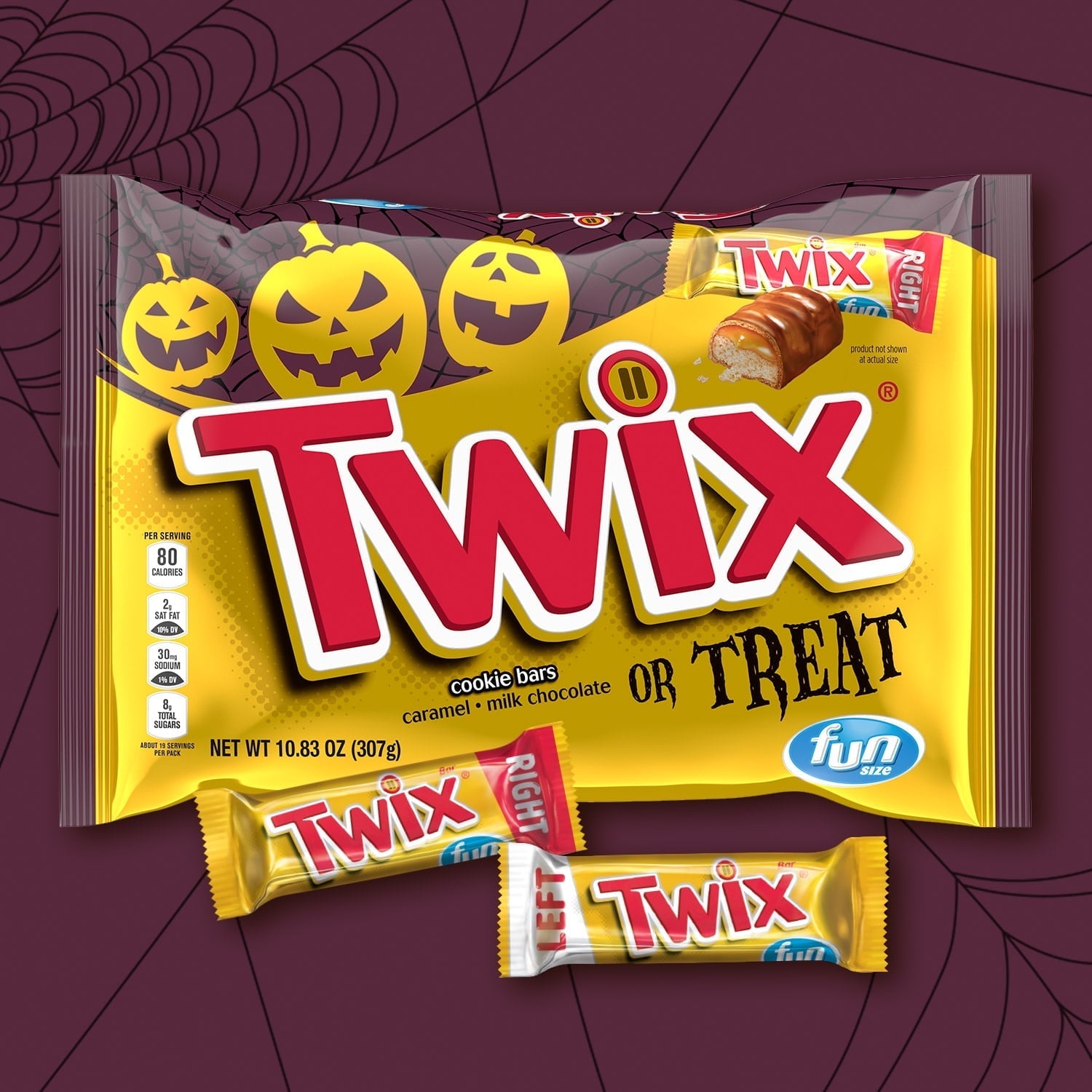 Wholesale prices with free shipping all over United States Twix Fun Size Halloween Chocolate Candy Bars - 10.83oz Bag - Steven Deals