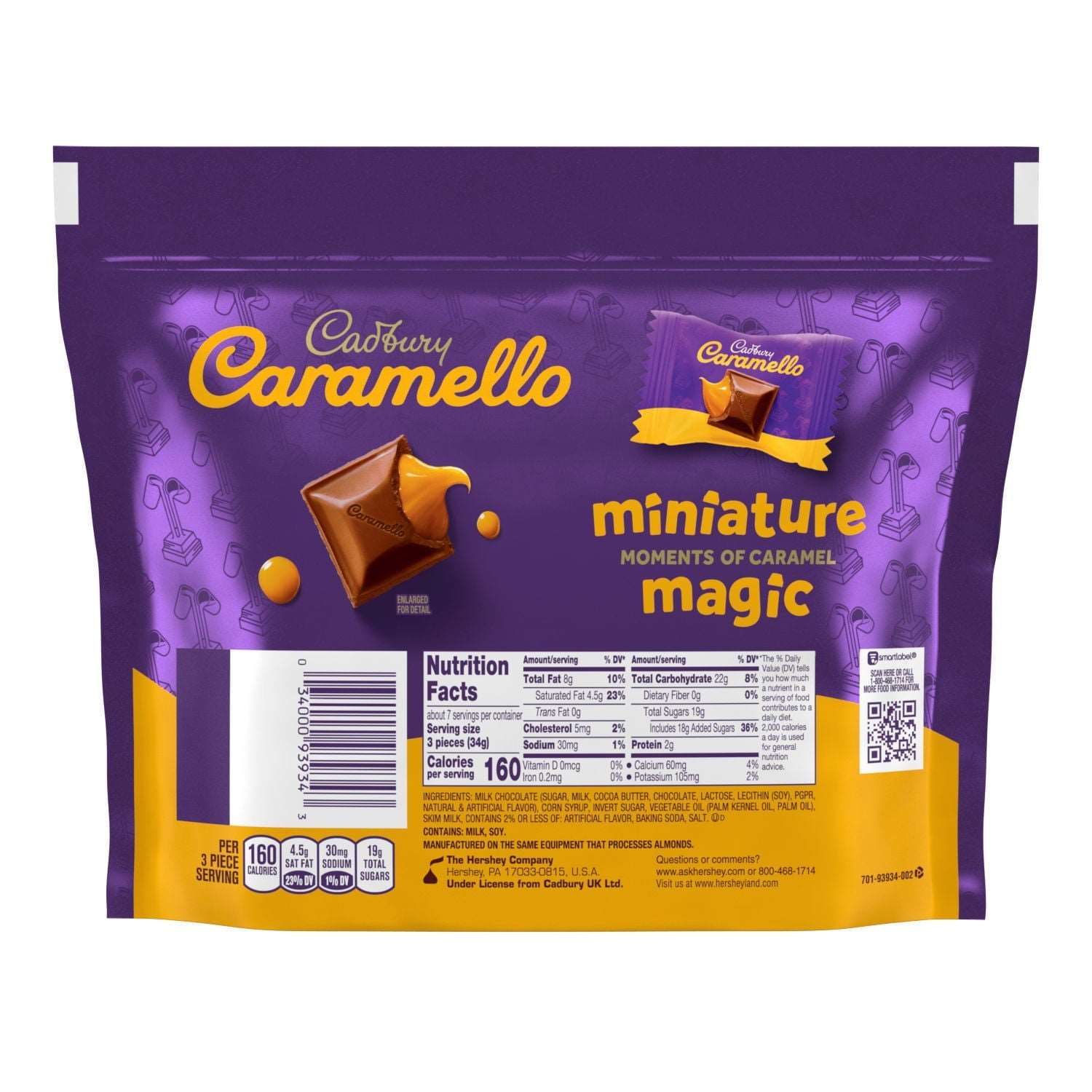 Wholesale prices with free shipping all over United States Cadbury Caramello Miniatures Milk Chocolate and Caramel Candy, Share Pack 8 oz - Steven Deals
