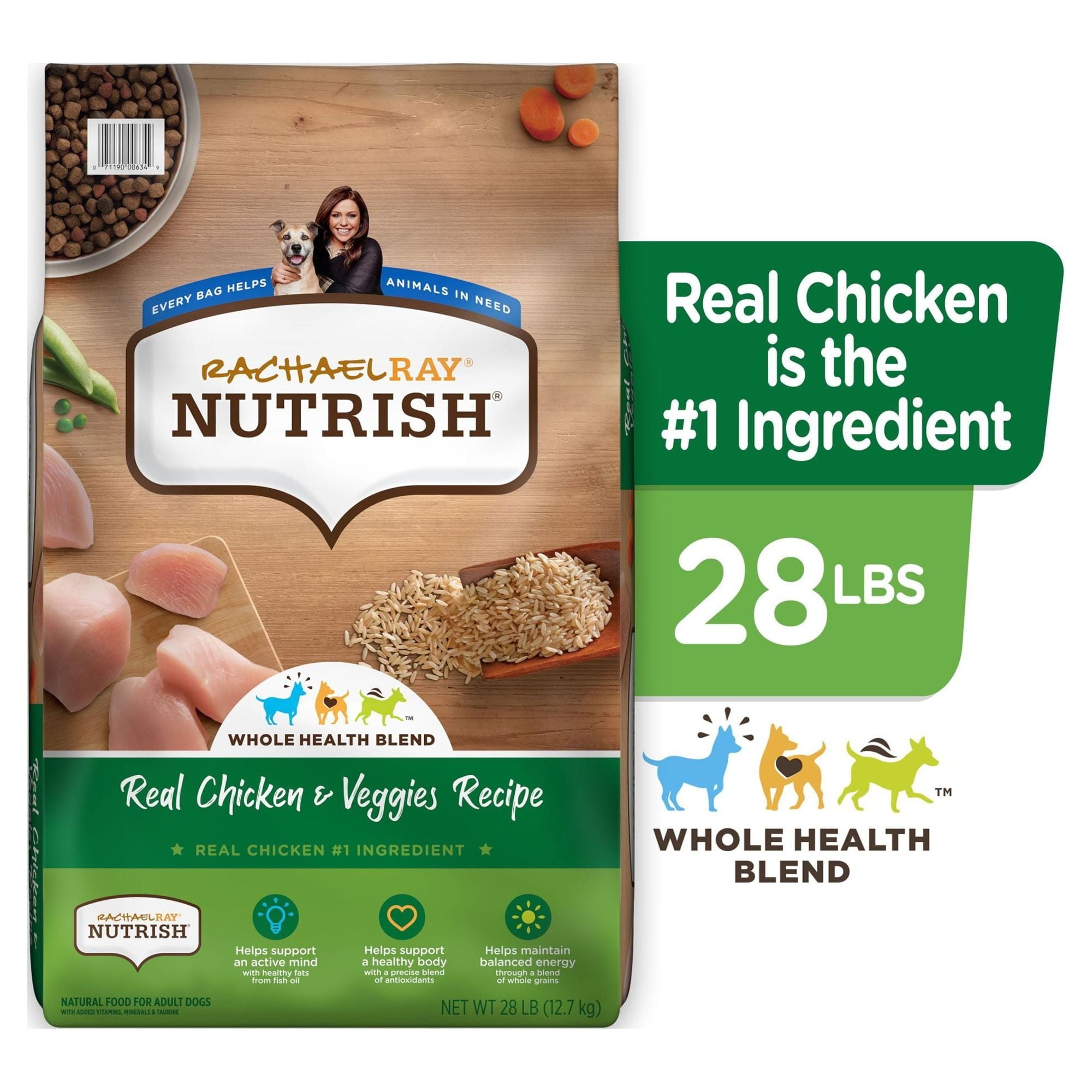 Wholesale prices with free shipping all over United States Rachael Ray Nutrish Real Chicken & Veggies Recipe Dry Dog Food, 28 lb. Bag (Packaging May Vary) - Steven Deals