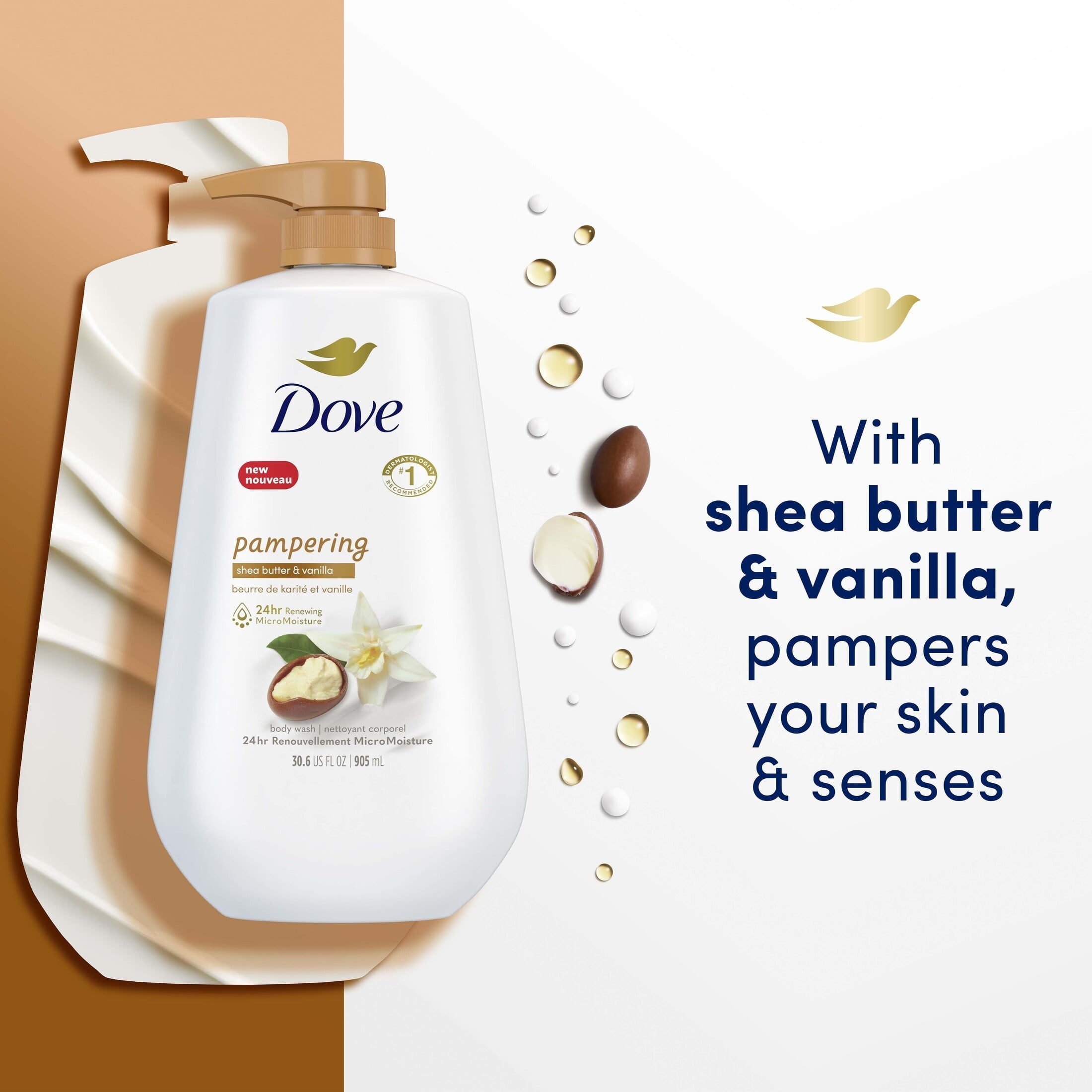 Wholesale prices with free shipping all over United States Dove Purely Pampering Liquid Body Wash with Pump Shea Butter & Vanilla, 30.6 oz - Steven Deals