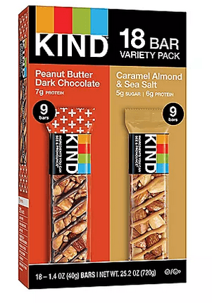 Wholesale prices with free shipping all over United States KIND Peanut Butter Dark Chocolate and Caramel Almond & Sea Salt Variety Pack (18ct) - Steven Deals