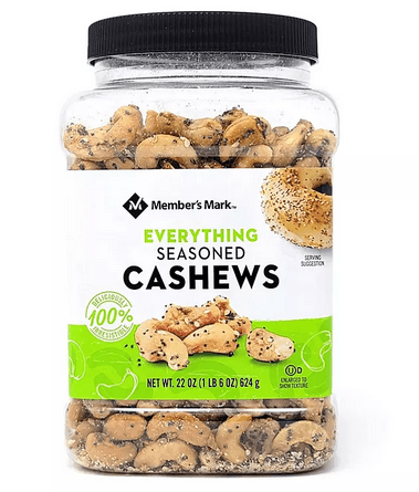 Wholesale prices with free shipping all over United States Member's Mark Everything Seasoned Cashews (22 oz.) - Steven Deals